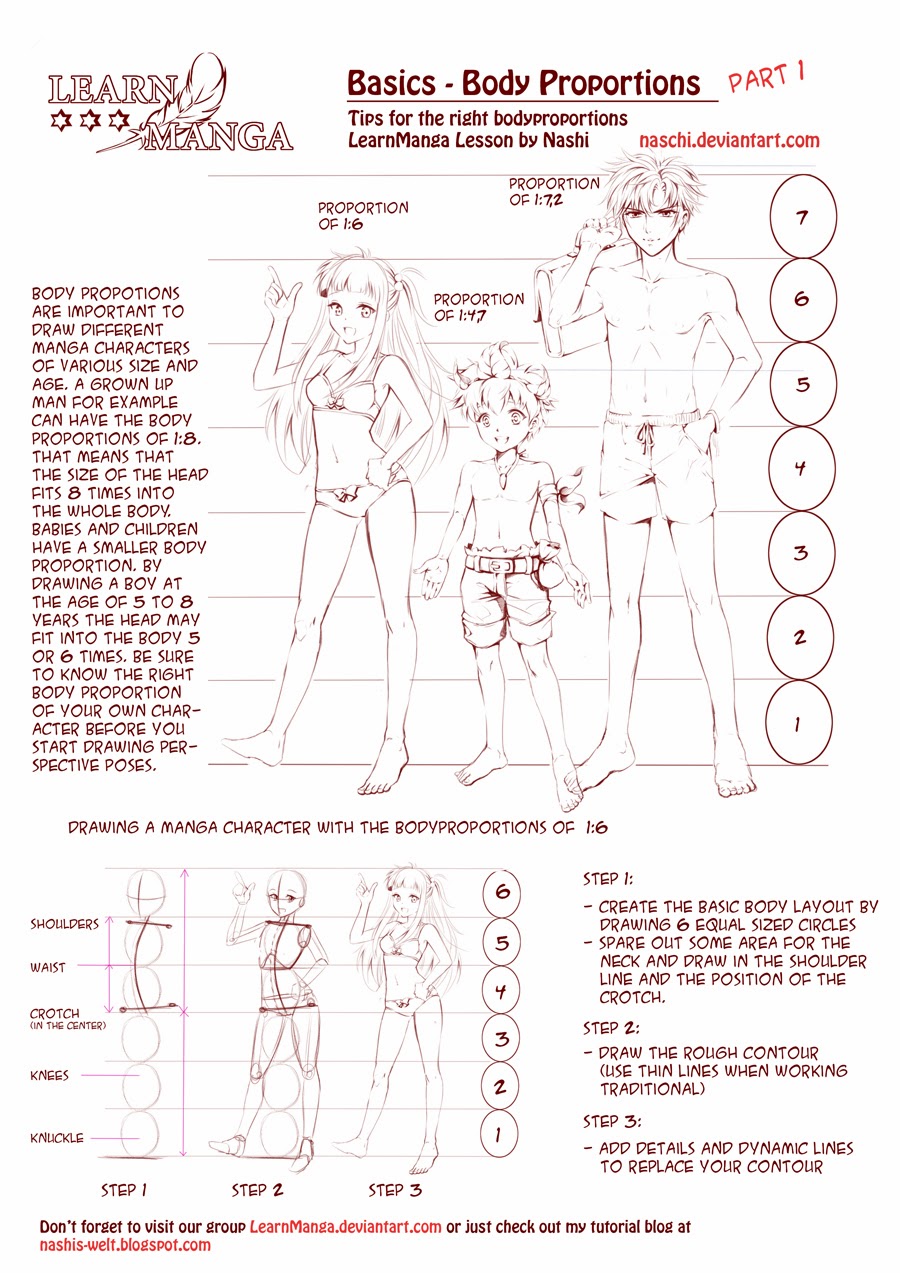 nashi's world: Learn Manga: body proportions