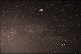 milky way in summer triangle