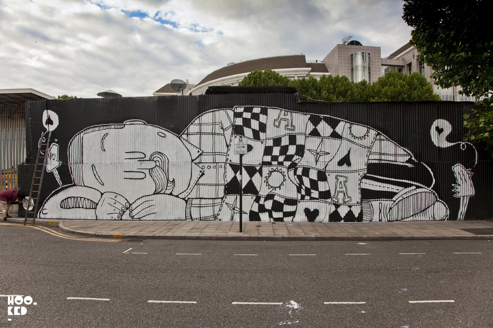 Sleeping Giant London Mural by Street Artist Alex Senna