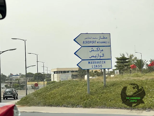 Casablanca to Mohammed V Intl Airport (CMN) via A3 Casablanca-Agadir expressway, Morocco, Africa