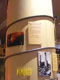 Bushfire chronology pole, National Museum of Australia, Canberra. Photographed by Susan Walter. Tour the Loire Valley with a classic car and a private guide.