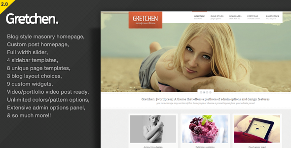 Gretchen - Flexible Wordpress Theme - ThemeForest Item for Sale