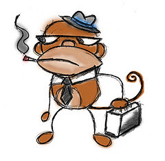 executive monkey cartoon