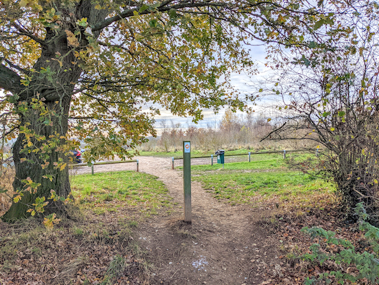 Approaching the overspill car park at the end of the walk