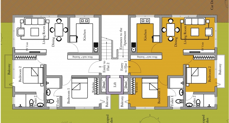 Apartment Plan Cad Dwg