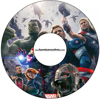 Avengers Party, Free Printable CD Label.