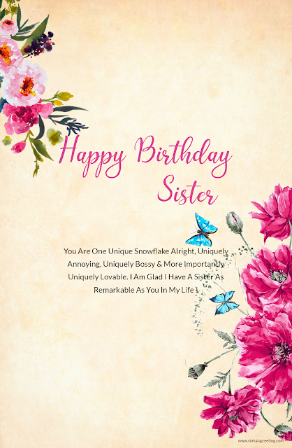 Happy Birthday Wishes Quotes for Sister