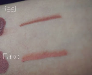 contoh lip liner asli vs fake