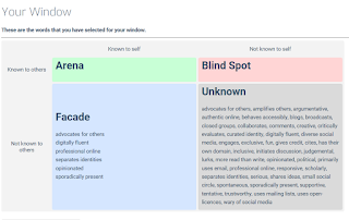 Screen capture Johari Window