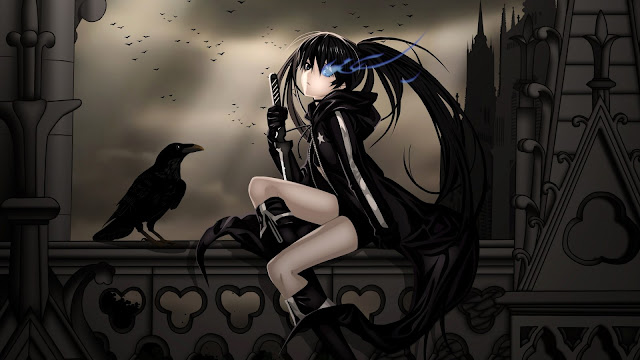 Black Rock Shooter Crow Anime HD Wallpaper