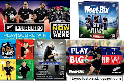 Sanitarium Weet-Bix All Blacks Rugby Cards List of Collectible Cards