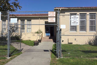 Man who climbed fence at Long Beach school with hammer dead after being confronted