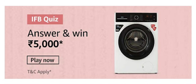 IFB Washing Machine Quiz answer and win