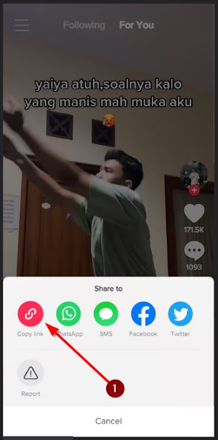 copy link video tiktok dari aplikasi