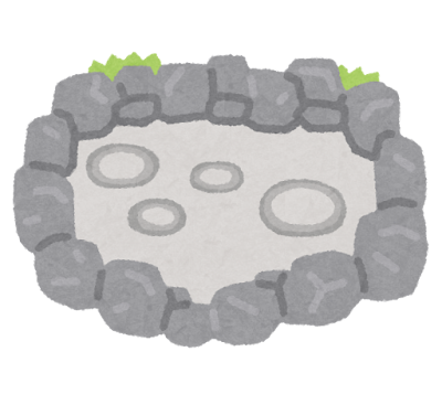 鬼石坊主地獄のイラスト（地獄めぐり）