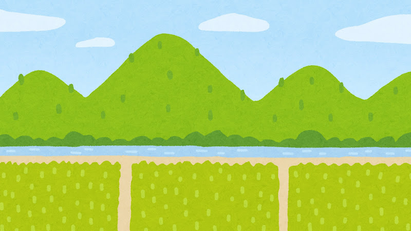 山と川と田んぼのイラスト 背景素材 かわいいフリー素材集 いらすとや 山と川と田んぼのイラスト 背景素材 かわいいフリー素材集 いらすとや