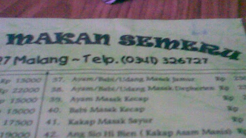 Nongkrong di Rumah Makan “SEMERU”