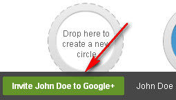 Google+ Circles: Invite to Google Plus