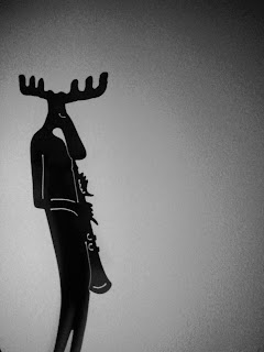 Shadow Of Moose Playing Clarinet