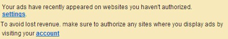 Google Adsense Unauthorzed sites