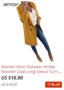 Women Wool Outwear Winter Woollen Coat