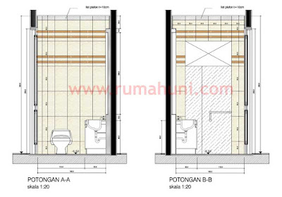 Detail Kamar Mandi  atau WC Jurnal Arsitektur