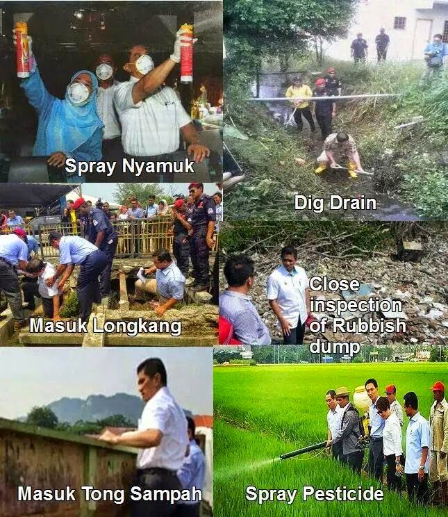 Jasa Azmin Ali Setelah 100 Hari Bergelar Menteri Besar, Sembur Nyamuk Aedes, Gali Longkang, Turun Longkang, Masuk Longkang, Tempat Pembuangan Sampah, Masuk Tong Sampah, Sembur Racun.