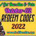  Latest Garena Free Fire Max [100% Working] Redeem Codes Today - October 02-2022 [ Get Pet's & Bundle skins].