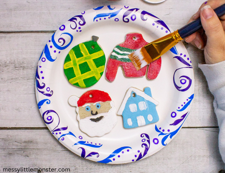 paint salt dough ornaments