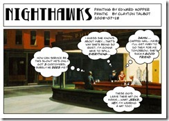 Nighthawks - Edward Hopper and Clayton Talbot