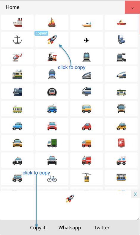 How to Copy 🚁 Transport Symbols?