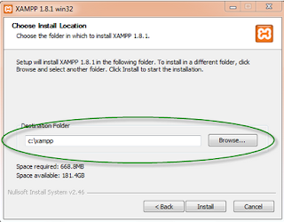 Cara menginstall Xampp : Langkah 5