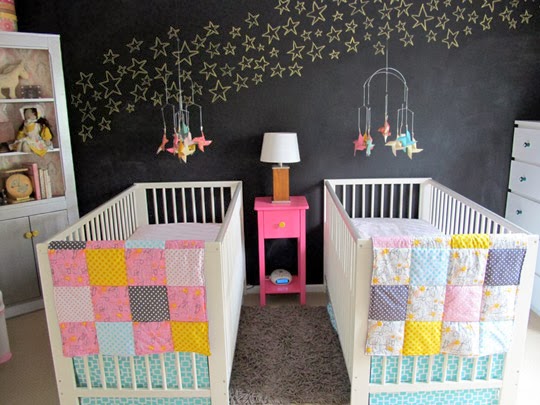 DORMITORIO PARA BEBES GEMELOS - CUNAS PARA GEMELOS vía http://dormitoriobebes.blogspot.com/2014/03/dormitorio-para-bebes-gemelos-cunas.html