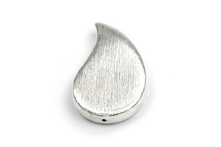 Sterling Silver Shark Tooth Brushed Italian Bead