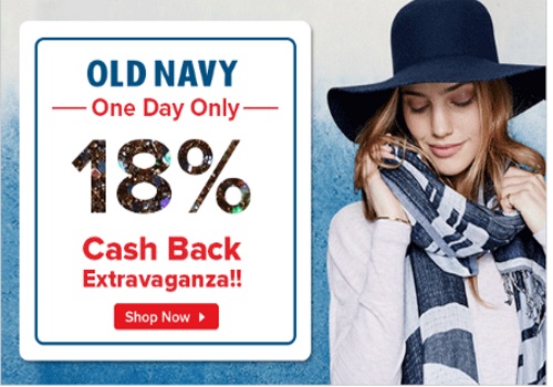 Ebates Old Navy 18% Cashback