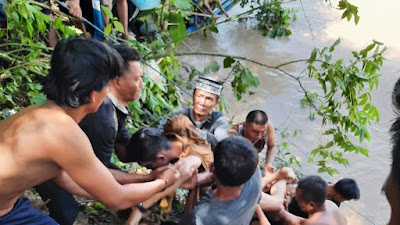 Kecelakaan Maut di Sungai Komering OKU Timur 4 Orang Penumpang Meninggal Dunia