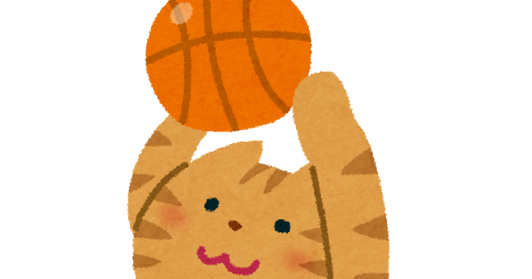 バスケットボールをする猫のイラスト かわいいフリー素材集 いらすとや