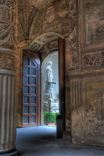 Porta de entrada do Palazzo Vecchio em Firenze