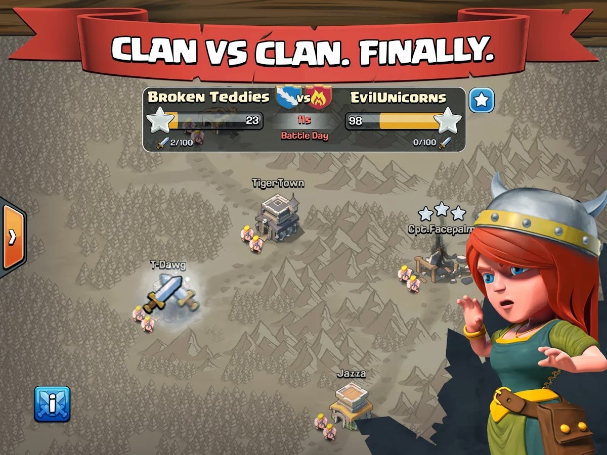 Clash of Clans Mod Hack APK (Unlimited Gold Infinite Gems Dark Elixir) Offline Update Terbaru 2015