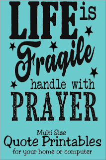 When your down on your knees due to life's struggles, remember to pray. This printable quote is available in many different sizes so you can print a reminder to keep you going through the storms of life.  #quoteprintable #wordsofwisdom #handlewithprayer #diypartymomblog