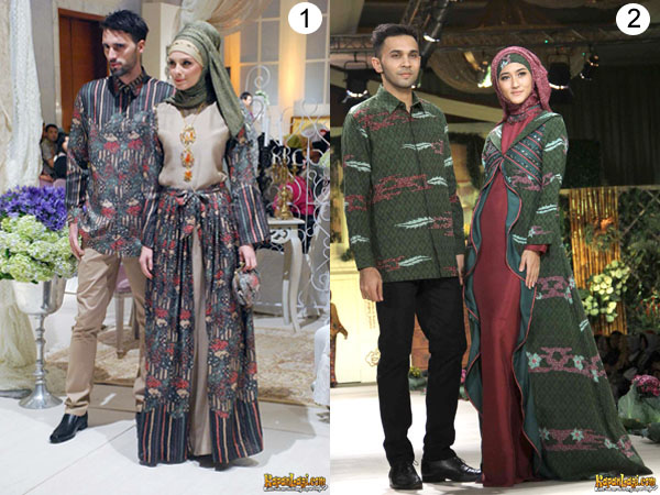 Mencoba Berjilbab Baju  Batik  Muslim 