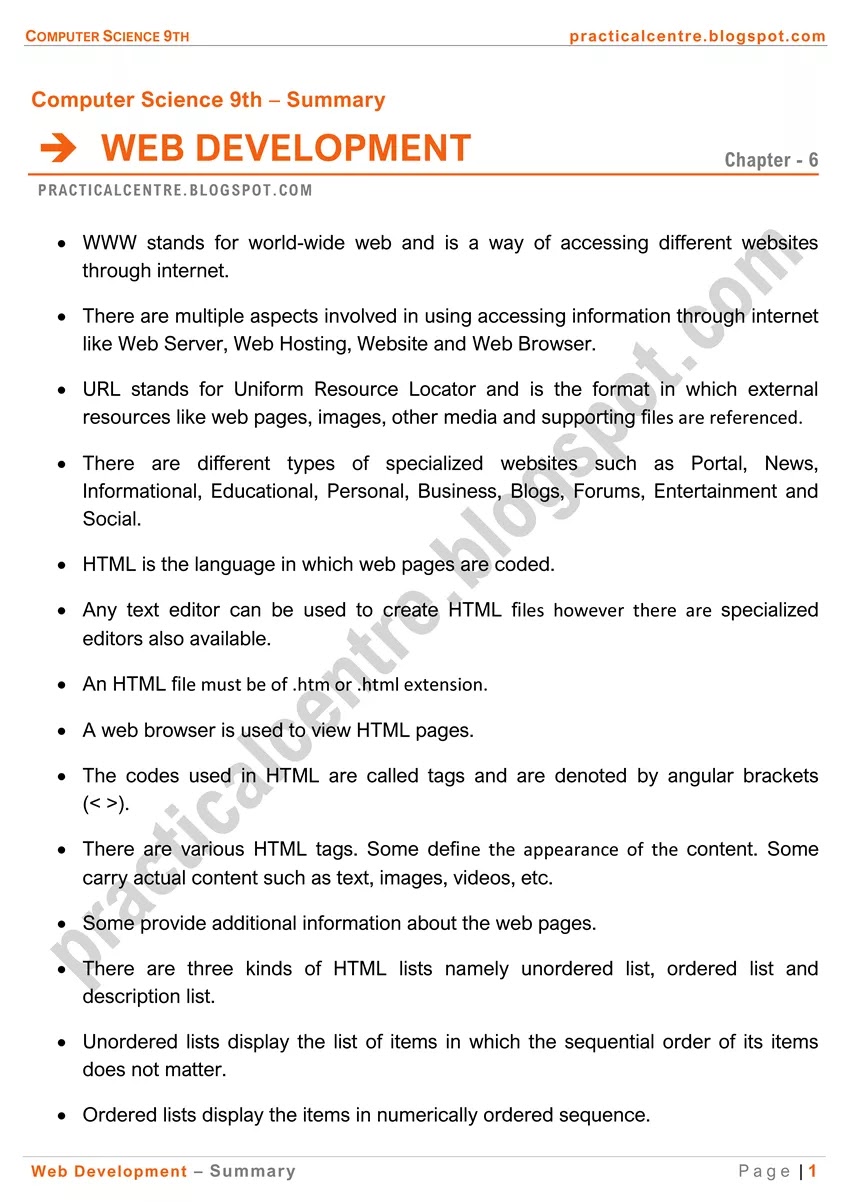 web-development-summary-1