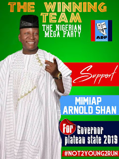 VOTE: Arnold Shan As Plateau State Governor 2019