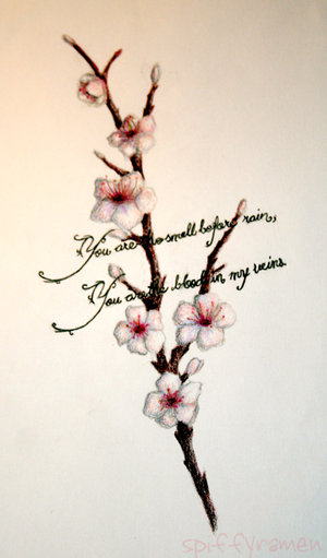 Cherry Blossom Tattoo by ~TheTempestOfNature on deviantART