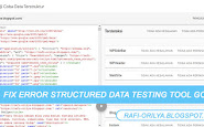 Memperbaiki Fix Error Structured Data Testing Tool Google
