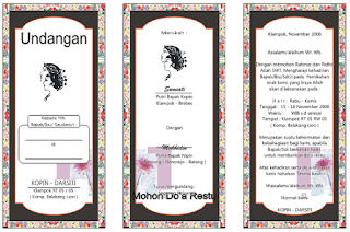 Contoh Undangan Pernikahan HVS Folio Lipat 3 Coreldraw