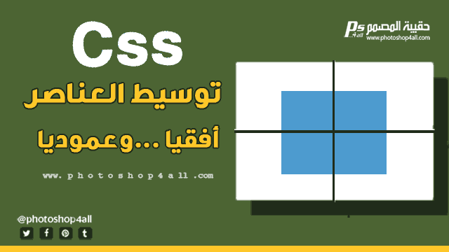 كيفية توسيط العناصر في css