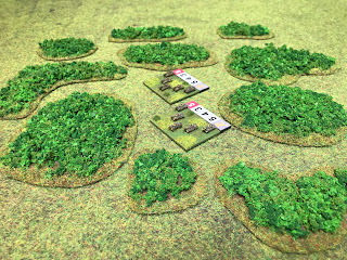 3mm tanks alongside the woodland bases