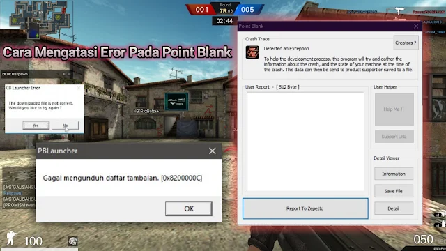 Cara mengatasi Failed to Decompress Zip File Point Blank