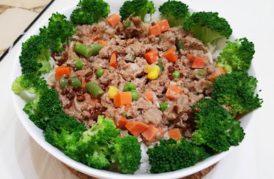 Mince Pork Broccoli Rice